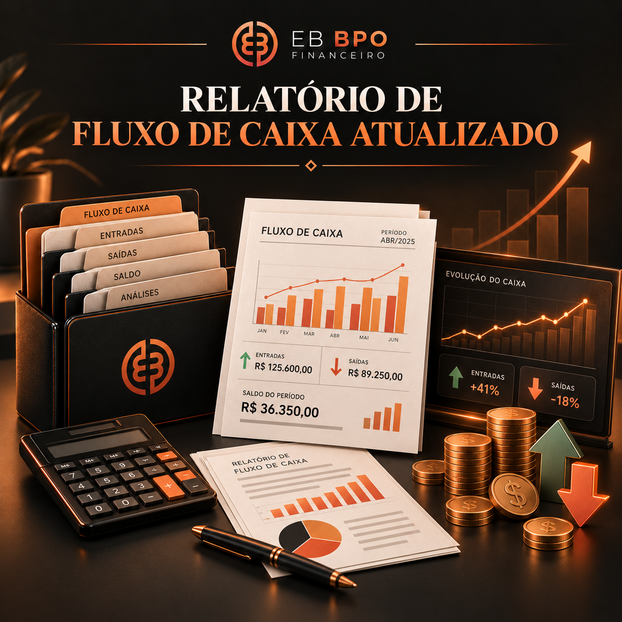 Relatório de fluxo de caixa atualizado